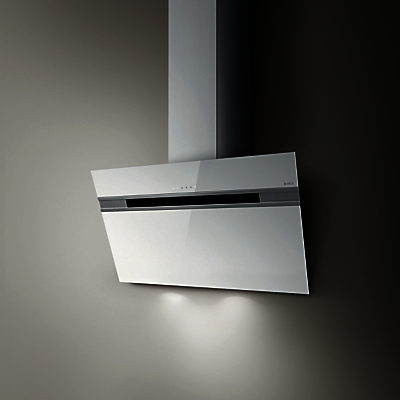 Elica Ascent 90cm Wall Mounted Chimney Cooker Hood White Glass Elica Ascent 90cm Wall Mounted Chimney Cooker Hood White Glass